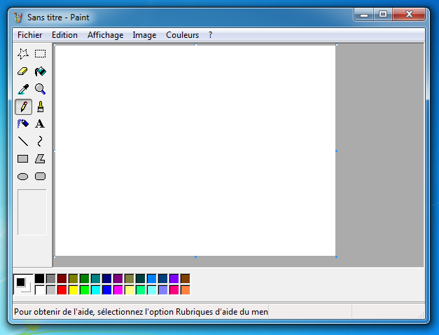 Le Paint de Windows XP sous Windows 7