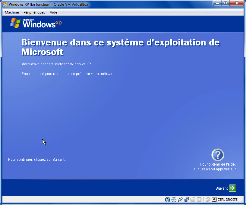 Windows XP Assistant de configuration