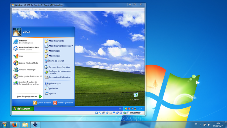Windows XP dans Windows 7